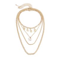 Exaggerated Multi-layer Cross Chain Necklace sku image 1