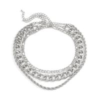 Punk Multi-layer Hip-hop Style Thick Chain Necklace sku image 2