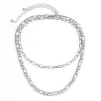 Mehrschichtige Quaste Retro Kreuzkettenlegierung Halskette sku image 1