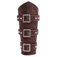 New Exaggerated Men's Leather Wrist Guards Personality Wide Leather Punk Riding Arm Guards sku image 2