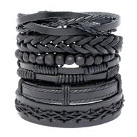 Vintage Hand-woven Leather  Leather Bracelet sku image 1