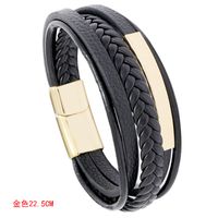 Simple Style Geometric Pu Leather No Inlaid Unisex Bracelets sku image 4