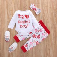 Cute Alphabet  Warm Infant Two-piece Baby Romper main image 2