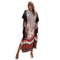 Lace-up Printed High-waisted Long Dress main image 3