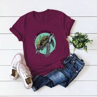 Women's Short Sleeve T-shirts Printing Casual Fashion Printing main image 1