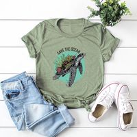 Women's Short Sleeve T-shirts Printing Casual Fashion Printing main image 6