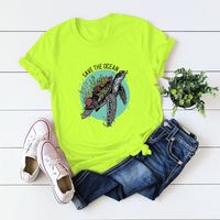 Women's Short Sleeve T-shirts Printing Casual Fashion Printing main image 5