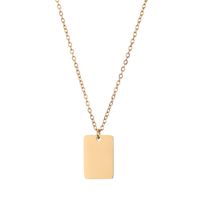 Stainless Steel 14K Gold Plated Fashion Plating Geometric Necklace sku image 2