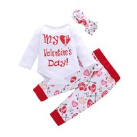 Cute Alphabet  Warm Infant Two-piece Baby Romper sku image 2