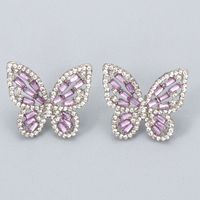 Simple Butterfly Diamond Earrings main image 6