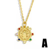 Virgin Mary Diamond Pendant Necklace main image 3