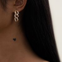 Simple Diamond Chain Earrings main image 2