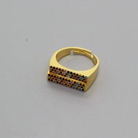 Fashion New Double Row Micro-inlaid Zircon Ring main image 2