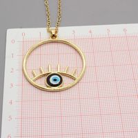 New Fashion Round Hollow Eyelashes Eye Necklace main image 3