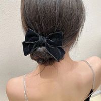 Korean Velvet Bow Hair Ring main image 2