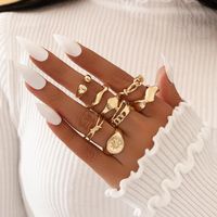 Fashion Knotted Eight-pointed Star Rings 8 Piece Set main image 2