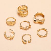 Fashion Knotted Eight-pointed Star Rings 8 Piece Set main image 3