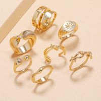 Fashion Knotted Eight-pointed Star Rings 8 Piece Set main image 4