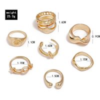 Fashion Knotted Eight-pointed Star Rings 8 Piece Set main image 6
