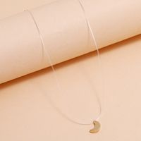 Moon Pendant Transparent Mermaid Line Necklace main image 3