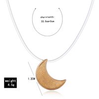 Moon Pendant Transparent Mermaid Line Necklace main image 6