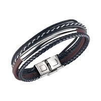 Retro Fashion Multi-layer Punk Braided Leather Bracelet main image 1