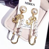 New Pin Pearl Exaggerated Earrings main image 1