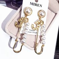 New Pin Pearl Exaggerated Earrings main image 2