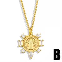 Virgin Mary Diamond Pendant Necklace sku image 2