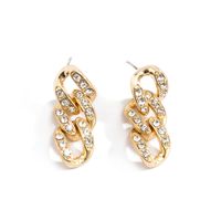Simple Diamond Chain Earrings sku image 1