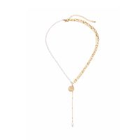 Pearl Metal Stitching Necklace sku image 1