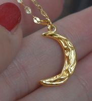 Tin Foil Crescent Moon Necklace sku image 1