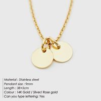 Hot Selling Fashion Jewelry Pendant Gold-plated Handmade Necklace Stainless Steel Women's Necklace sku image 1