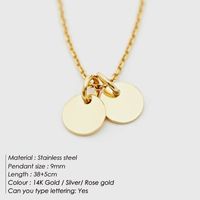 Hot Selling Fashion Jewelry Pendant Gold-plated Handmade Necklace Stainless Steel Women's Necklace sku image 4