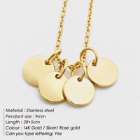 Hot Selling Fashion Jewelry Pendant Gold-plated Handmade Necklace Stainless Steel Women's Necklace sku image 3