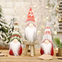 Snowflake Knitted Hat Forest Elderly Doll Christmas Decoration main image 1
