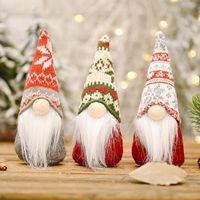 Snowflake Knitted Hat Forest Elderly Doll Christmas Decoration main image 6