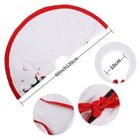 Christmas Decorations Red And White Elf Linen Tree Skirt main image 6