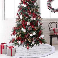 Christmas Decorations Gray Snowflake Knitted Tree Skirt main image 1