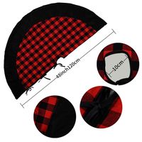 Christmas Decoration Red And Black Plaid Flannel Tree Skirt main image 6