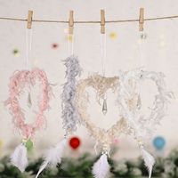 Plush Feather Five-pointed Star Pendant Christmas Decoration main image 6