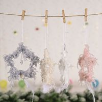 Plush Feather Five-pointed Star Pendant Christmas Decoration main image 4