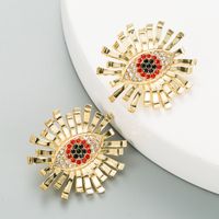 Alloy Diamond-studded Devil's Eye Earrings main image 2