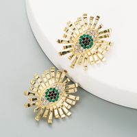 Alloy Diamond-studded Devil's Eye Earrings main image 3