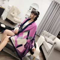 New Color Matching Square Check Wool Scarf sku image 14