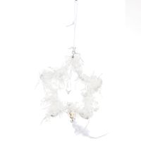 Plush Feather Five-pointed Star Pendant Christmas Decoration sku image 3