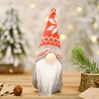 Snowflake Knitted Hat Forest Elderly Doll Christmas Decoration sku image 1