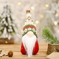 Snowflake Knitted Hat Forest Elderly Doll Christmas Decoration sku image 2