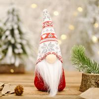 Snowflake Knitted Hat Forest Elderly Doll Christmas Decoration sku image 3