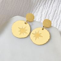 Round Eight-pointed Star Earrings main image 2